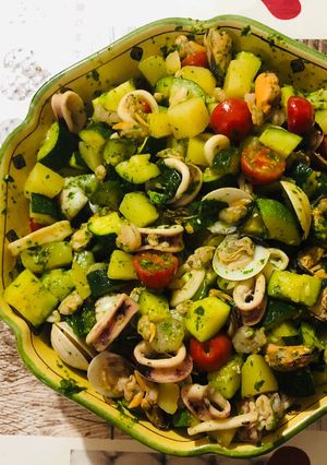 Foto di Antipasto di pesce con salsa al prezzemolo