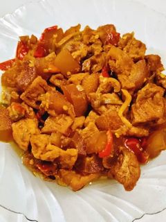 Foto resep Tumis cecek & tahu pedas