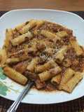 Rigatoni con Albóndigas Rubencini...!