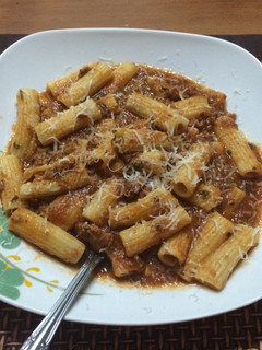 Una foto de Rigatoni con Albóndigas Rubencini...!