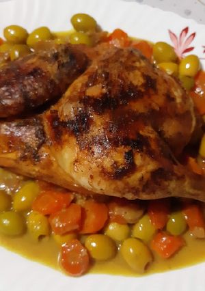 Une photo de Poulet olives carottes 🍴