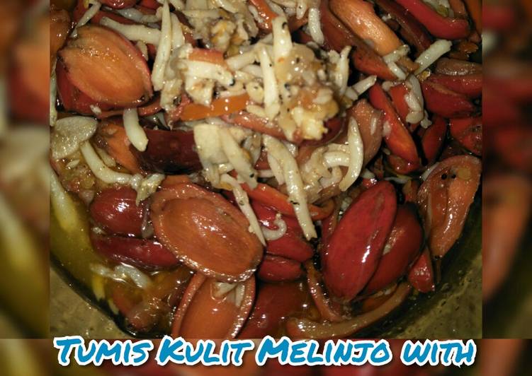 Tumis Kulit Melinjo with Teri Medan 😉