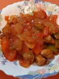 Solomillo de cerdo al chilindrón con toque picante