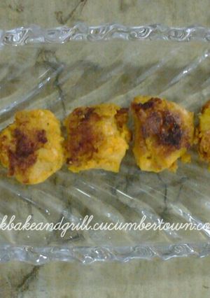 A picture of Murg malai kebab.