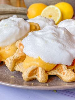 Una foto de Gofres fit Lemon pie