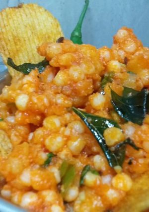 A picture of Sabudana khichdi for fasting (soap grains polenta).