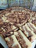 Kek Marble Coklat Vanilla Drizzle