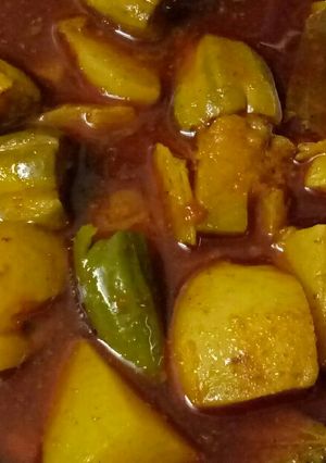 পটল আলু মিষ্টিকুমড়োর ডালনা(Alu potol mishti kumror dalna recipe i রেসিপির প্রধান ছবি