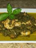 Langostinos al pesto