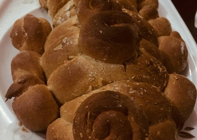 Steps to Make Quick Tortoise shaped wheat bread | Simple Recipe For Two