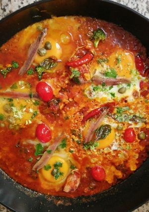 Une photo de Omelette a la djamicoo 🥚🌶️🍅🤸‍♀️