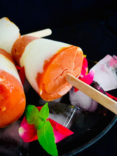 A picture of Mango Lassi popsicle.