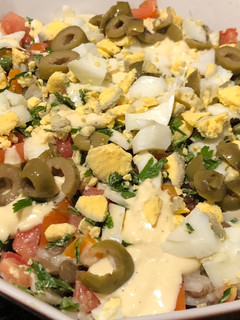 Una foto de Ensalada lentejas y arroz