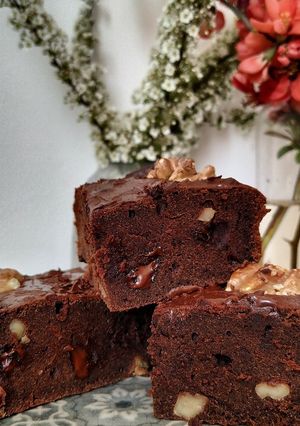 Une photo de Brownie sans beurre et sans gluten 🍫