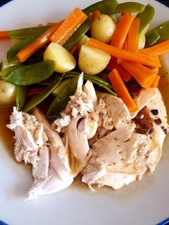 Una foto de Pollo asado al garam masala y jengibre