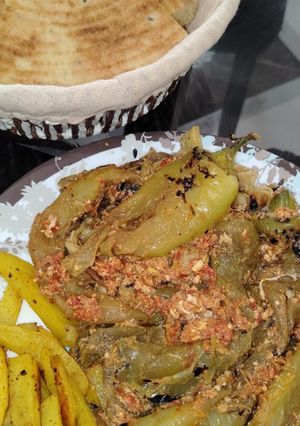 صورة لوصفة شكشوكة الخضر المشوية 🌶️🫑🍅