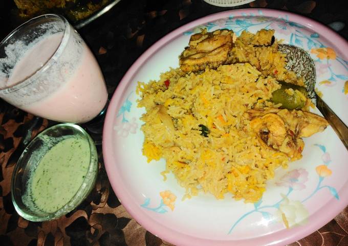 Smoke chicken karahi biryani Recipe by Fiza Iftikhar Malik - Cookpad
