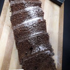 A picture of Coffee chocolate loaf cake 👉 valentine day special 🍫.