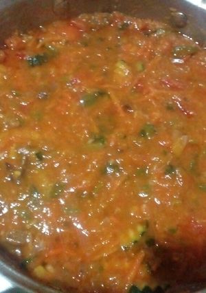 A picture of Spicy thick pumpkin soup#authors marathon.