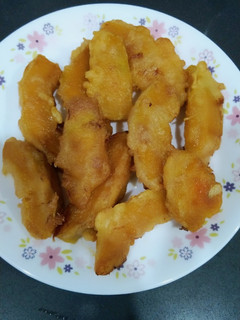 酥炸南瓜片（素食料理）（簡單料理）（省錢料理）（清冰箱料理） 的食譜成品照片