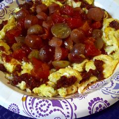A picture of Spicy Hotdog fruit crown.