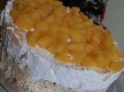 Una foto de cheesecake durazno