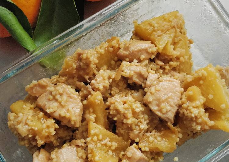 Mijo con pollo a la mostaza