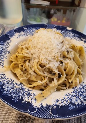 Una foto de Pasta casera con trufa