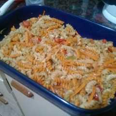 Una foto de PASTA Y VEGETALES, que combinación!!!