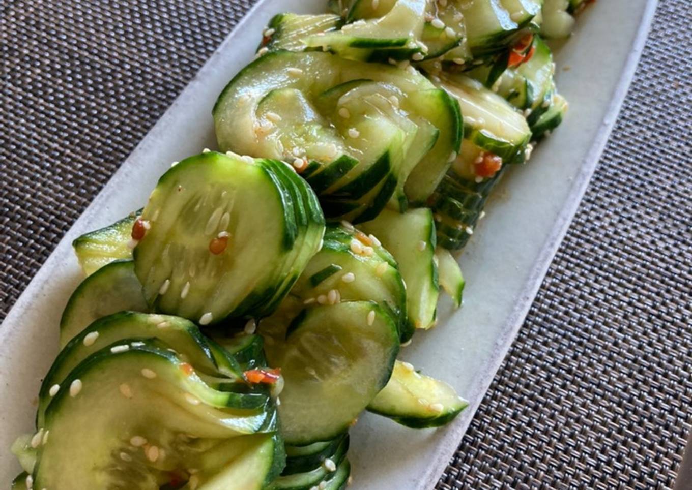 Snake cucumber salad