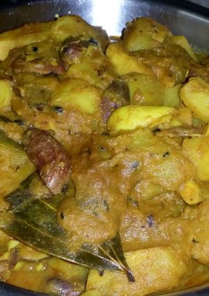 A picture of Jack fruit seeds curry.