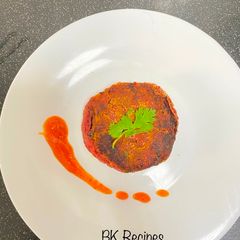A picture of Restaurant style veg cutlet.