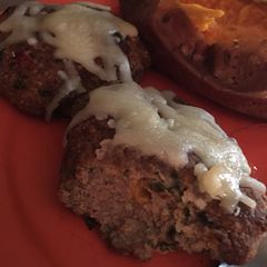 A picture of Air fried Turkey burgers.