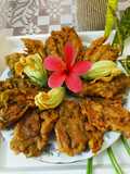 কুমড়ো ফুলের বড়া। Crispy Pumpkin flowers fry or fritters