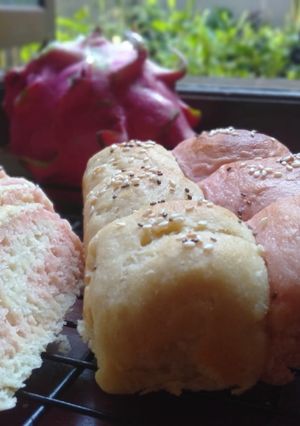 Foto resep Roti Sobek Tape Singkong Buah Naga
