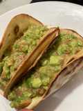 Tacos de panceta ibérica y guacamole