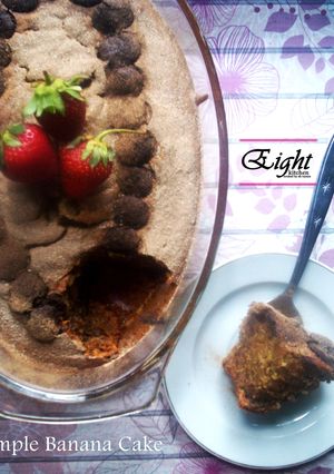 Foto resep recook banana cake ala chef Farah Quinn