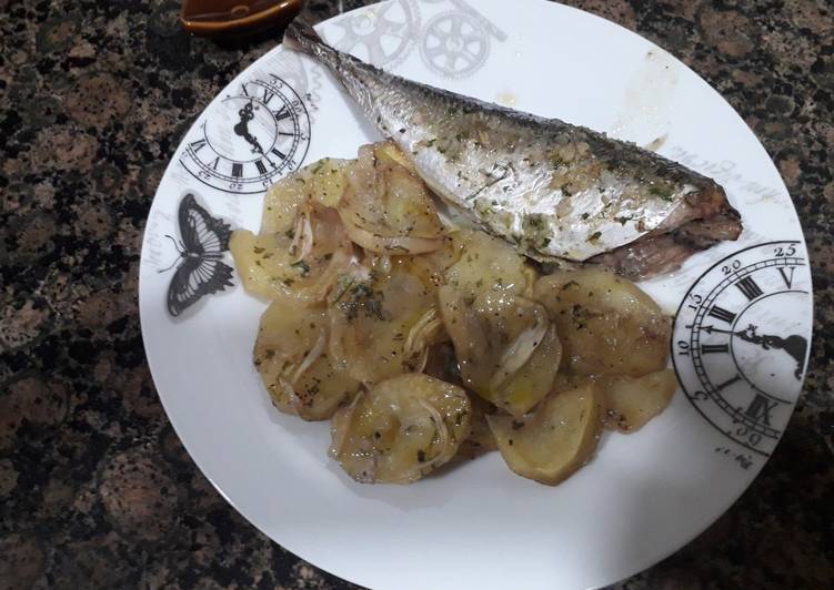 Jurel al horno con patatas