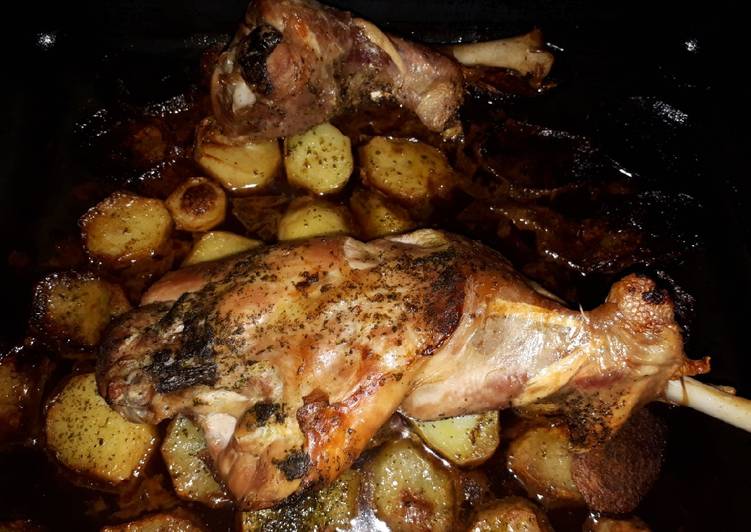 Muslos de pavo a la cerveza negra