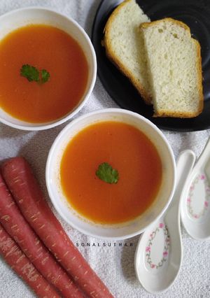 A picture of Carrot Ginger Shorba.