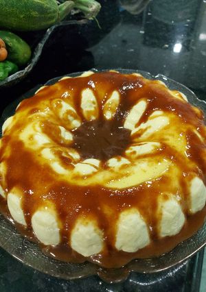 Foto de Bavaroise de Baunilha com molho de Caramelo e Café