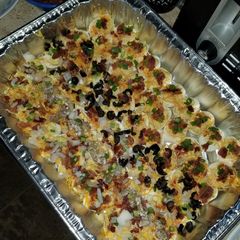 A picture of Loaded Deviled Eggs.