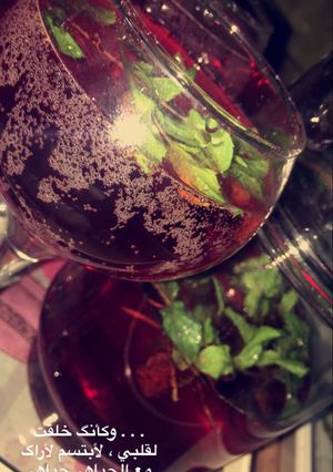 صورة لوصفة عصير رمان بالسفن اب 🍸🍺