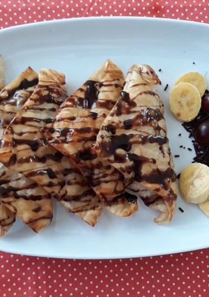 Foto resep Banana and Grape Dumpling #BeraniBaking