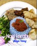 Nasi kerabu bunga telang