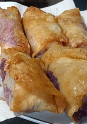 Foto resep Lumpia Ubi Ungu Isi Keju Mozzarella