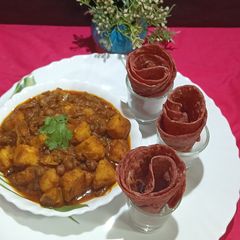 A picture of Yam / Suran Chana Curry.