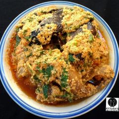 A picture of EGUSI SOUP (fried method).