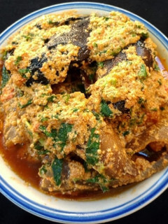 A picture of EGUSI SOUP (fried method).
