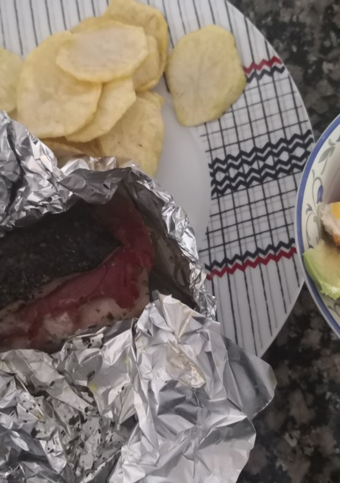 Una foto de Trucha con jamón al horno